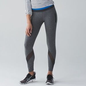 Lululemon Inspire Tight II Heathered Black Lakeside Blue